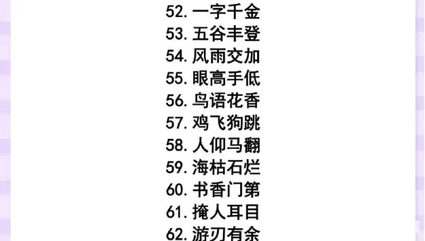 微信成语猜猜看答案大全